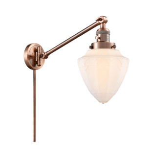 Franklin Restoration One Light Swing Arm Lamp in Antique Copper (405|237ACG6617)