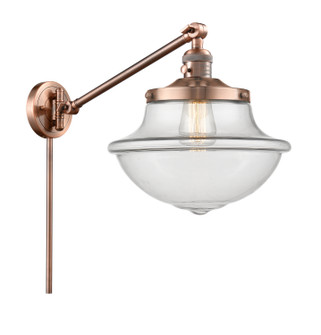 Franklin Restoration One Light Swing Arm Lamp in Antique Copper (405|237ACG542)