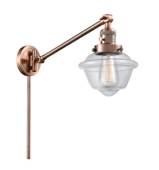 Franklin Restoration One Light Swing Arm Lamp in Antique Copper (405|237ACG532)