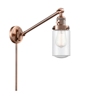 Franklin Restoration One Light Swing Arm Lamp in Antique Copper (405|237ACG314)