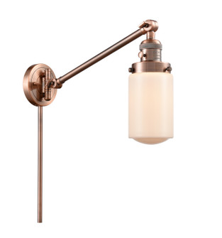 Franklin Restoration One Light Swing Arm Lamp in Antique Copper (405|237ACG311)