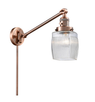Franklin Restoration One Light Swing Arm Lamp in Antique Copper (405|237ACG302)