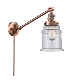 Franklin Restoration One Light Swing Arm Lamp in Antique Copper (405|237ACG184)