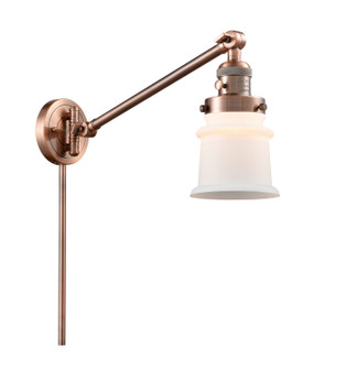 Franklin Restoration One Light Swing Arm Lamp in Antique Copper (405|237ACG181S)