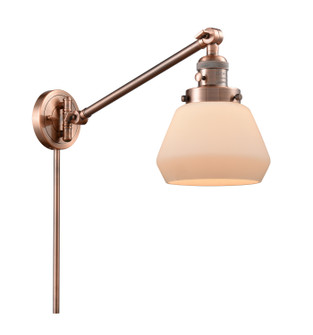 Franklin Restoration One Light Swing Arm Lamp in Antique Copper (405|237ACG171)