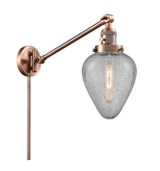 Franklin Restoration One Light Swing Arm Lamp in Antique Copper (405|237ACG165)
