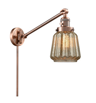 Franklin Restoration One Light Swing Arm Lamp in Antique Copper (405|237ACG146)