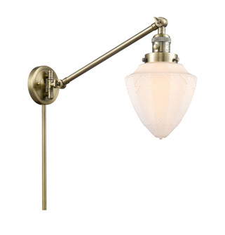 Franklin Restoration One Light Swing Arm Lamp in Antique Brass (405|237ABG6617)