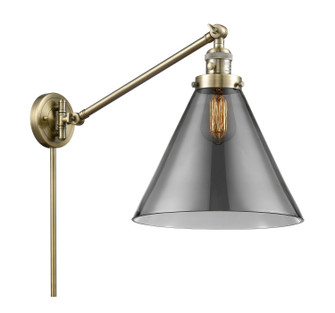 Franklin Restoration One Light Swing Arm Lamp in Antique Brass (405|237ABG43L)
