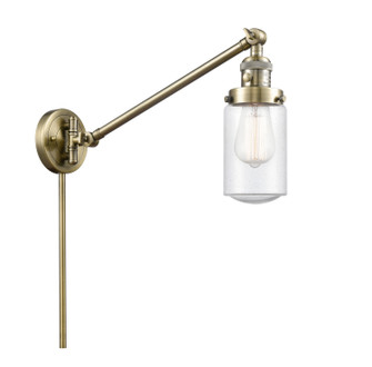 Franklin Restoration One Light Swing Arm Lamp in Antique Brass (405|237ABG314)