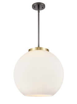 Ballston Three Light Pendant in Black Antique Brass (405|2213SBABG12116)