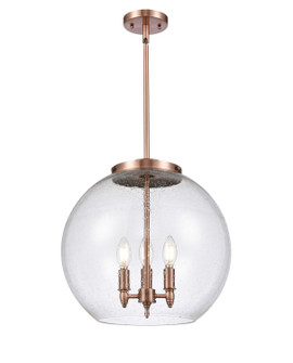 Ballston Three Light Pendant in Antique Copper (405|2213SACG12416)