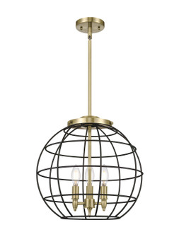 Essex Three Light Pendant in Antique Brass (405|2213SABCE16BK)