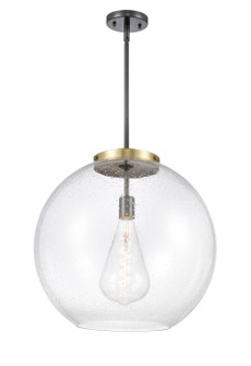 Essex One Light Pendant in Black Antique Brass (405|2211SBABG12418)