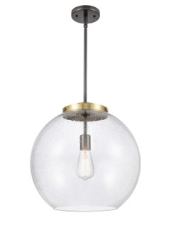 Essex One Light Pendant in Black Antique Brass (405|2211SBABG12416)