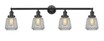 Franklin Restoration Four Light Bath Vanity in Matte Black (405|215BKG142)