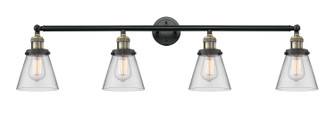 Franklin Restoration Four Light Bath Vanity in Black Antique Brass (405|215BABG62)