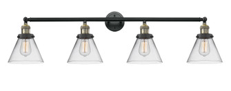 Franklin Restoration Four Light Bath Vanity in Black Antique Brass (405|215BABG42)
