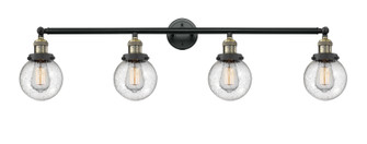 Franklin Restoration Four Light Bath Vanity in Black Antique Brass (405|215BABG2046)