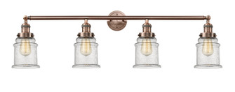 Franklin Restoration Four Light Bath Vanity in Antique Copper (405|215ACG184)