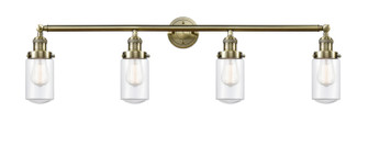 Franklin Restoration Four Light Bath Vanity in Antique Brass (405|215ABG312)
