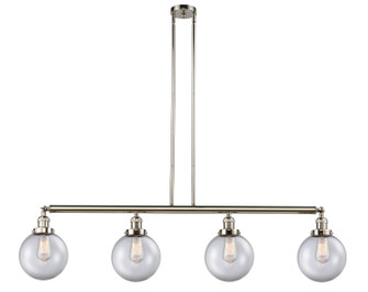 Franklin Restoration Four Light Island Pendant in Polished Nickel (405|214PNG2028)