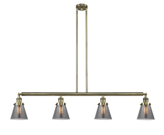 Franklin Restoration Four Light Island Pendant in Antique Brass (405|214ABG63)