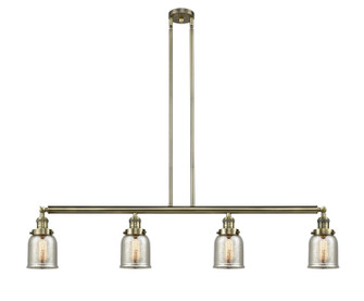 Franklin Restoration Four Light Island Pendant in Antique Brass (405|214ABG58)