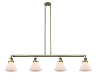 Franklin Restoration Four Light Island Pendant in Antique Brass (405|214ABG41)