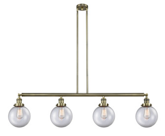 Franklin Restoration Four Light Island Pendant in Antique Brass (405|214ABG2028)