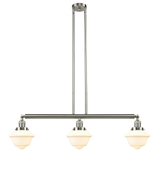 Franklin Restoration Three Light Island Pendant in Brushed Satin Nickel (405|213SNG531)