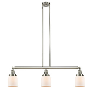 Franklin Restoration Three Light Island Pendant in Brushed Satin Nickel (405|213SNG51)