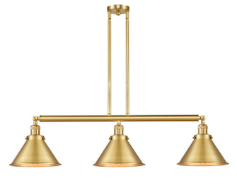 Franklin Restoration Three Light Island Pendant in Satin Gold (405|213SGM10SG)