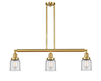 Franklin Restoration Three Light Island Pendant in Satin Gold (405|213SGG52)