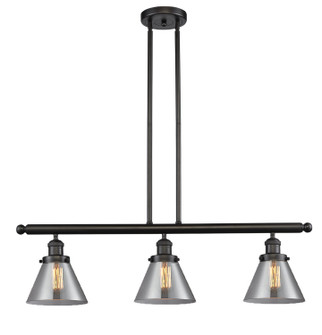 Franklin Restoration Three Light Island Pendant in Oil Rubbed Bronze (405|213OBG43)