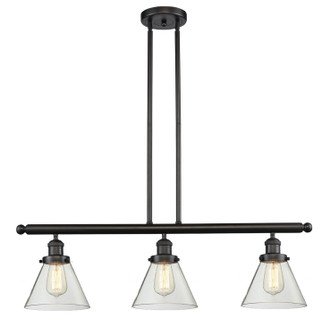 Franklin Restoration Three Light Island Pendant in Oil Rubbed Bronze (405|213OBG42)