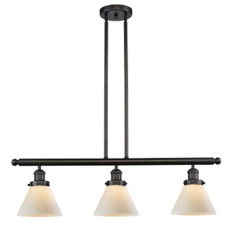Franklin Restoration Three Light Island Pendant in Oil Rubbed Bronze (405|213OBG41)