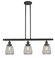 Franklin Restoration Three Light Island Pendant in Oil Rubbed Bronze (405|213OBG142)