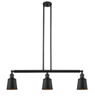 Franklin Restoration Three Light Island Pendant in Matte Black (405|213BKM9BK)