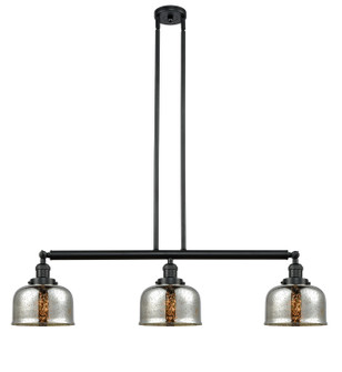Franklin Restoration Three Light Island Pendant in Matte Black (405|213BKG78)