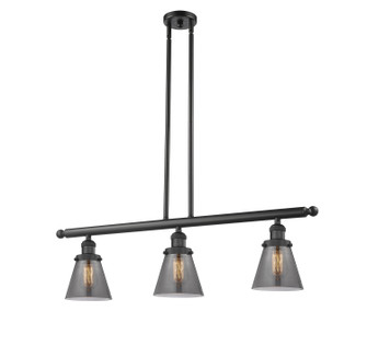 Franklin Restoration Three Light Island Pendant in Matte Black (405|213BKG63)