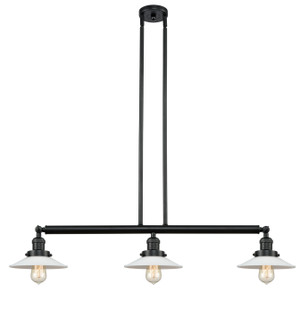 Franklin Restoration Three Light Island Pendant in Matte Black (405|213BKG1)
