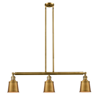 Franklin Restoration Three Light Island Pendant in Brushed Brass (405|213BBM9BB)