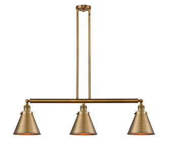Franklin Restoration Three Light Island Pendant in Brushed Brass (405|213BBM13BB)