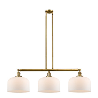 Franklin Restoration Three Light Island Pendant in Brushed Brass (405|213BBG71L)