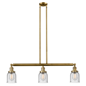 Franklin Restoration Three Light Island Pendant in Brushed Brass (405|213BBG54)