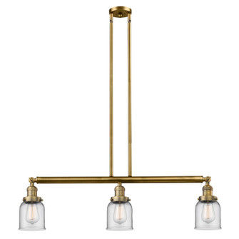 Franklin Restoration Three Light Island Pendant in Brushed Brass (405|213BBG52)