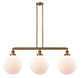 Franklin Restoration Three Light Island Pendant in Brushed Brass (405|213BBG20112)