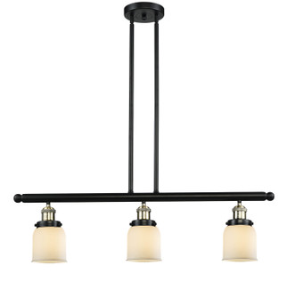 Franklin Restoration Three Light Island Pendant in Black Antique Brass (405|213BABG51)
