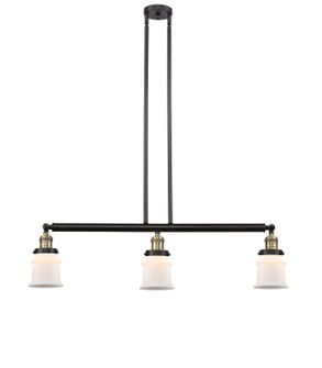 Franklin Restoration Three Light Island Pendant in Black Antique Brass (405|213BABG181S)